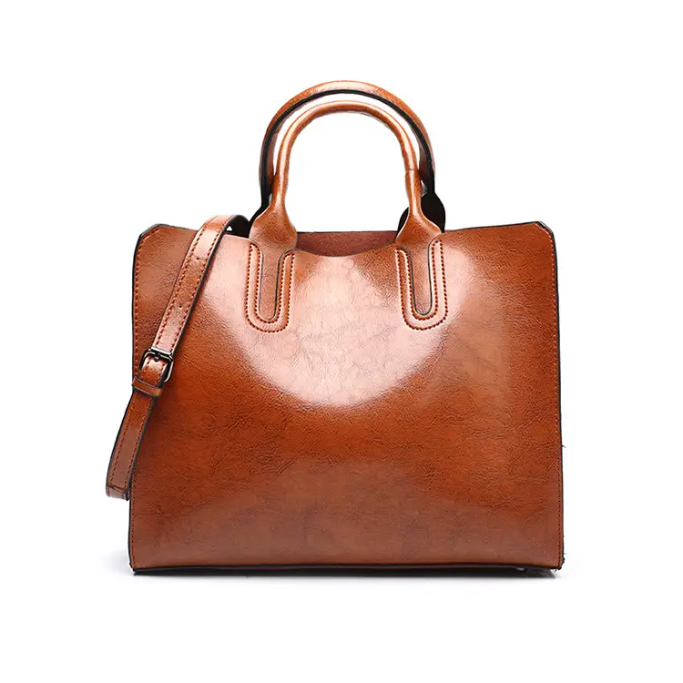 Retro Brown Leather Handbag for Women - Image 5