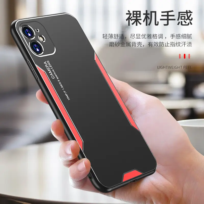 OPPO Reno13 Pro Metal Edge Case Black Red - Image 2