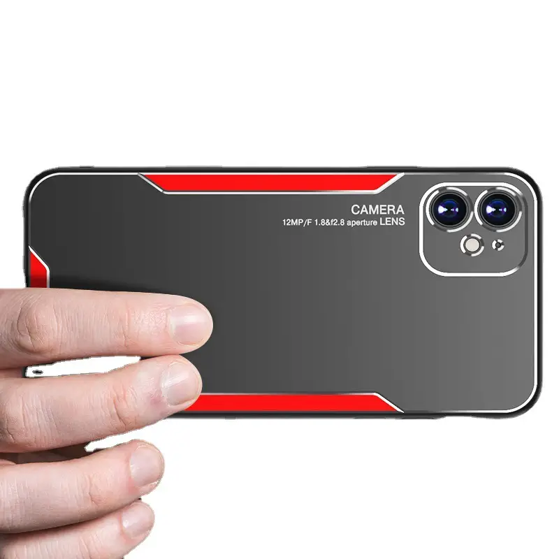 OPPO Reno13 Pro Metal Edge Case Black Red - Image 5