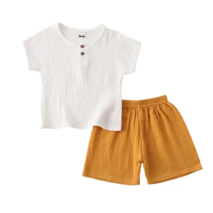 Double Layer Cotton Suit for Kids Summer Wear
