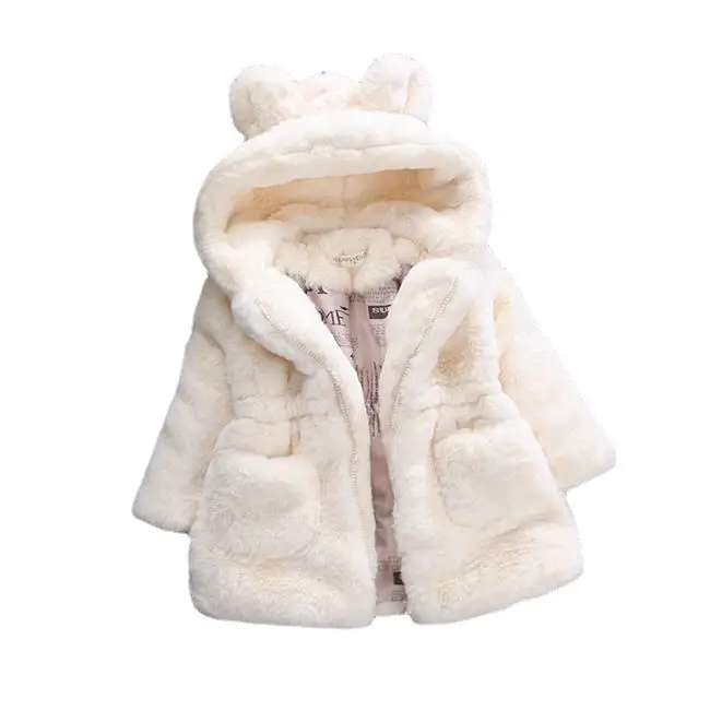 Purple Pink Imitation Fur Coat for Girls 3-6 Years - Image 5