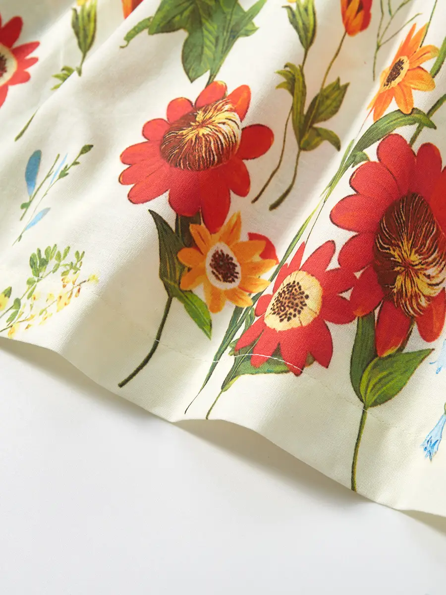 Little Girl Floral Cotton Dress Summer Party Wear - Image 3