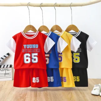 Kids Sports Shorts & T-Shirt Set 3 Pcs Summer 2023