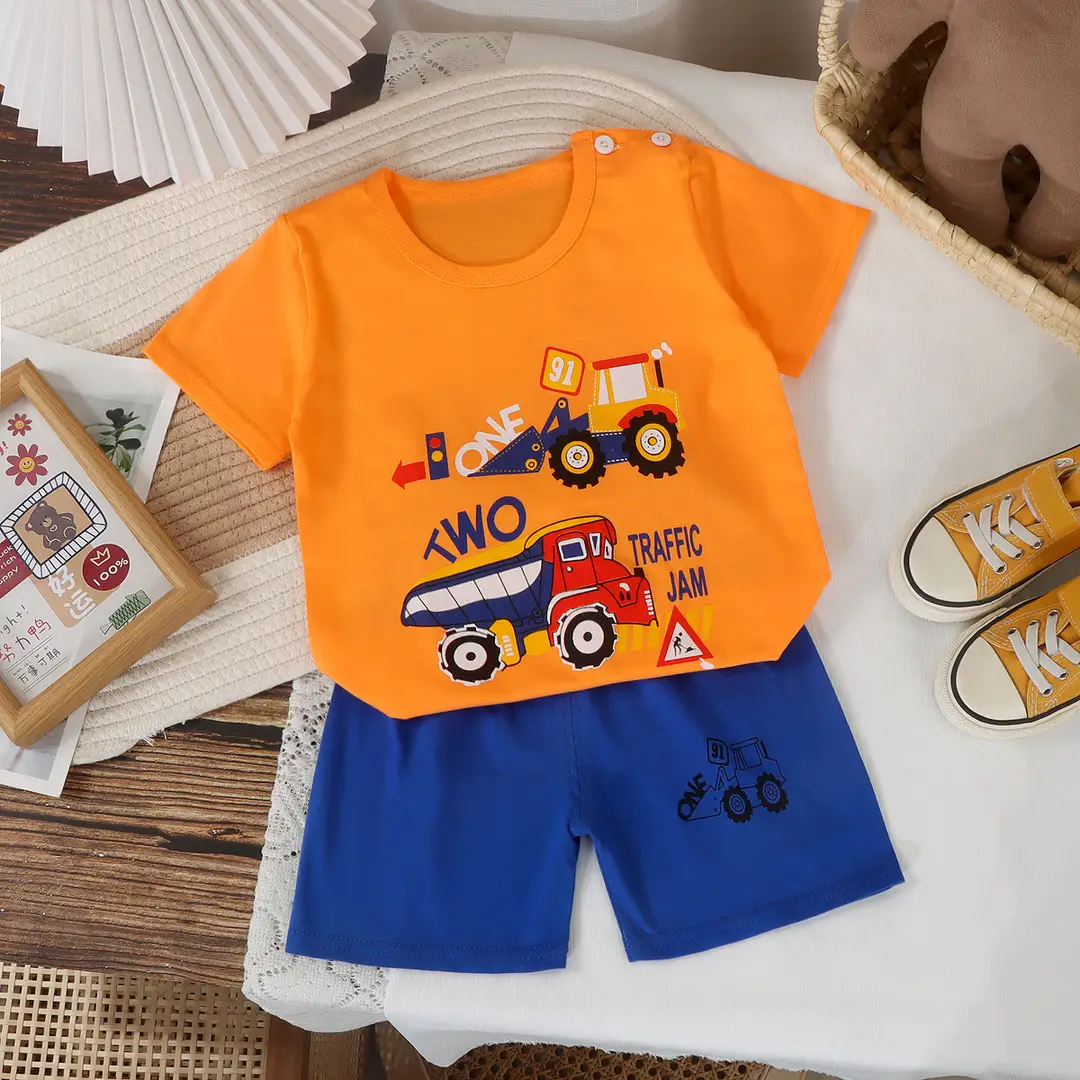 Kids Striped Cotton Suit Black White 2-5Yr - Image 4