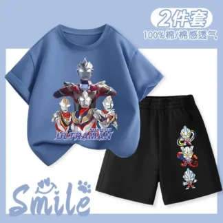 Ultraman 2-Piece Cotton Shorts Set for Kids 110cm