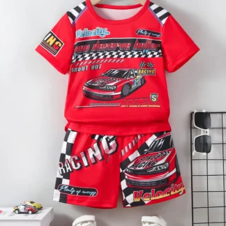 Racing Red 2-Piece Kids Set for Boys