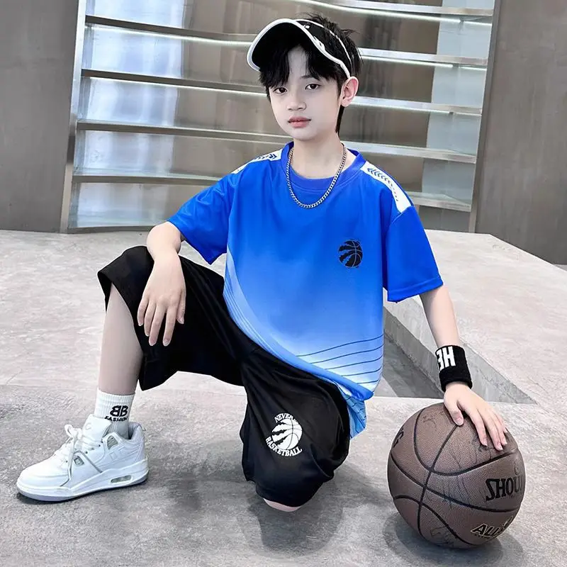 Kids Gradient Blue Sportswear Set for Boys