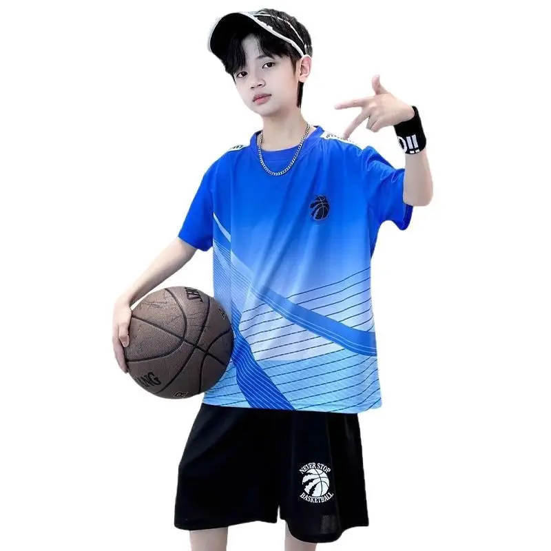 Kids Gradient Blue Sportswear Set for Boys - Image 5