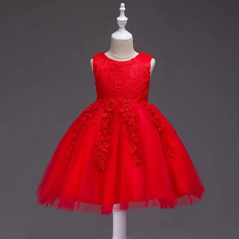 White Princess Tulle Dress for Girls 3-8Yrs - Image 3