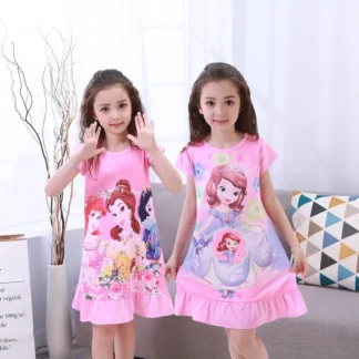 Pristine Princess Nightgowns for Girls Cotton Summer