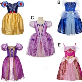 Kids Lace Dresses Short Sleeve Summer Wear