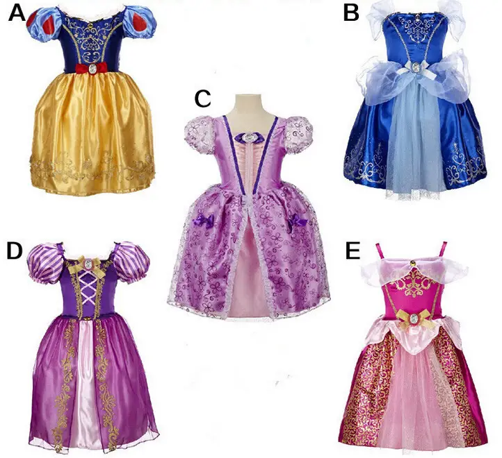 Kids Lace Dresses Short Sleeve Summer Wear
