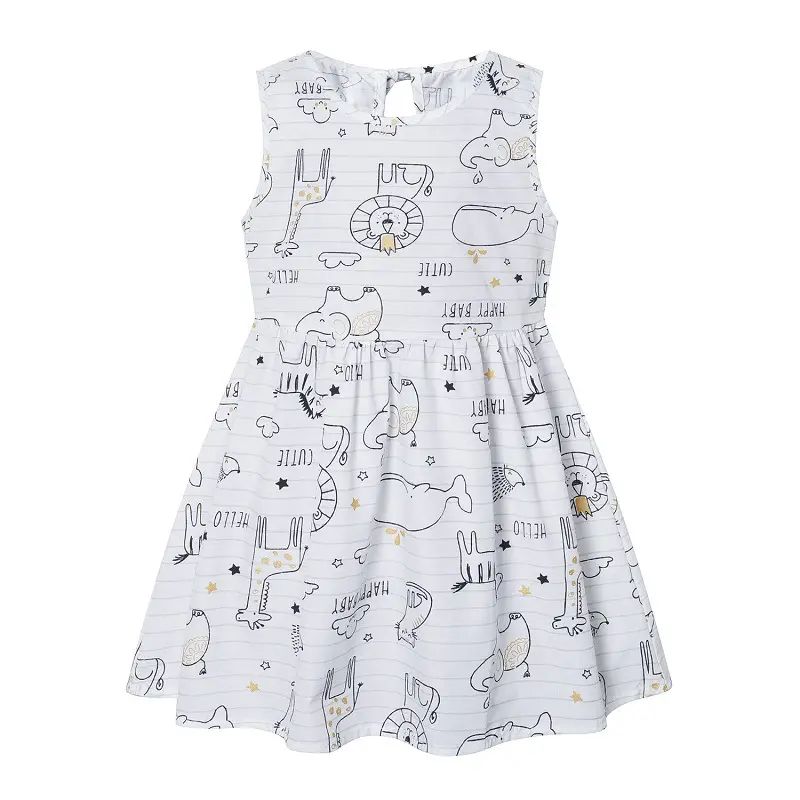 Sleeveless Floral Dresses for Girls 6-9M Pakistan - Image 2