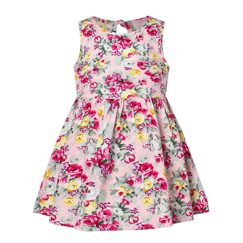 Sleeveless Floral Dresses for Girls 6-9M Pakistan - Image 3