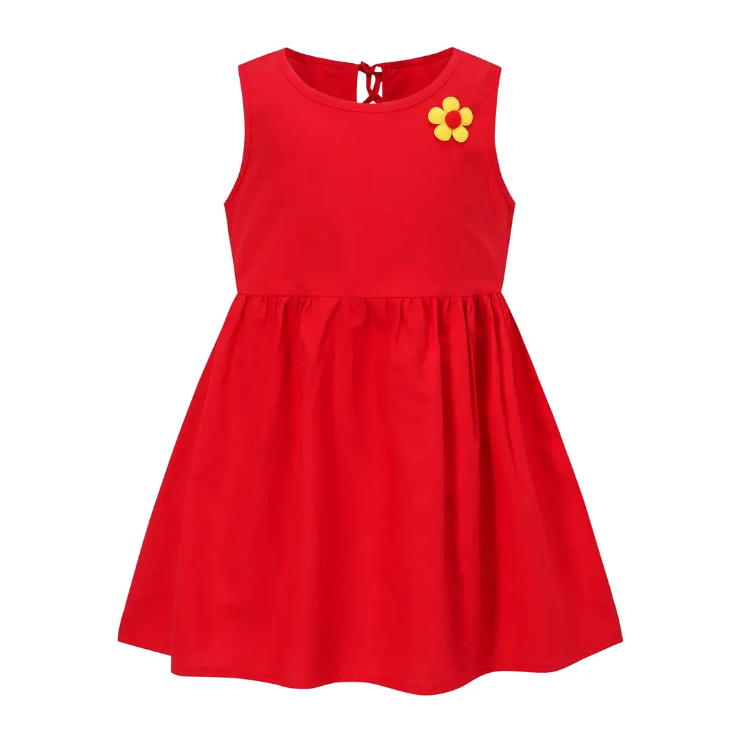 Sleeveless Floral Dresses for Girls 6-9M Pakistan - Image 5