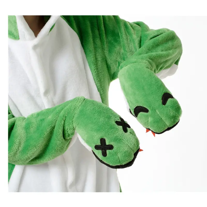Green Snake Onesies for Kids Warm Pajamas - Image 2