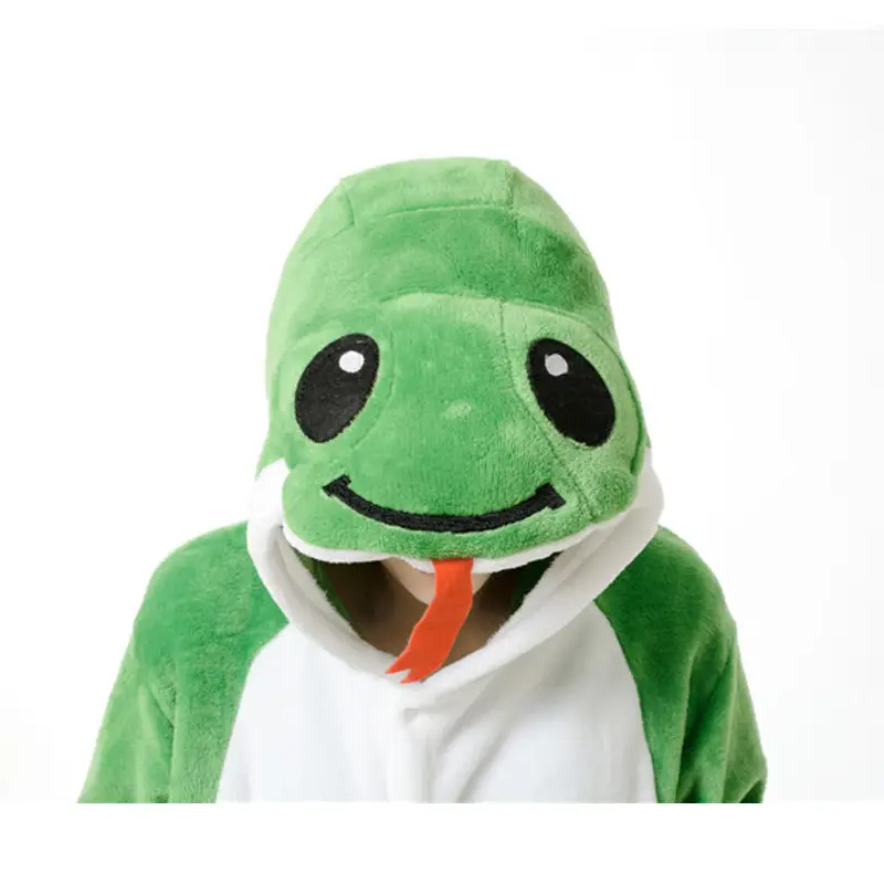 Green Snake Onesies for Kids Warm Pajamas - Image 3