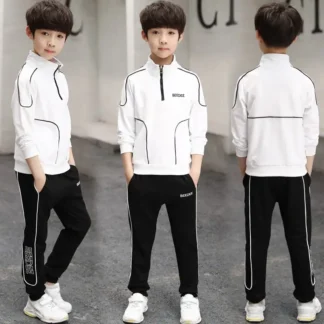 White Korean Boys Track Suit 120cm+ Pakistan