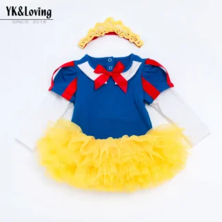 Snow White Kids Party Outfit Blue Red Tulle Skirt
