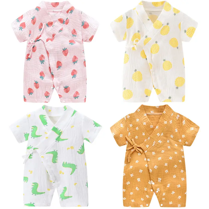 Baby Pajamas Set with Strawberries, Pineappels, Dinosaur & Bunnies