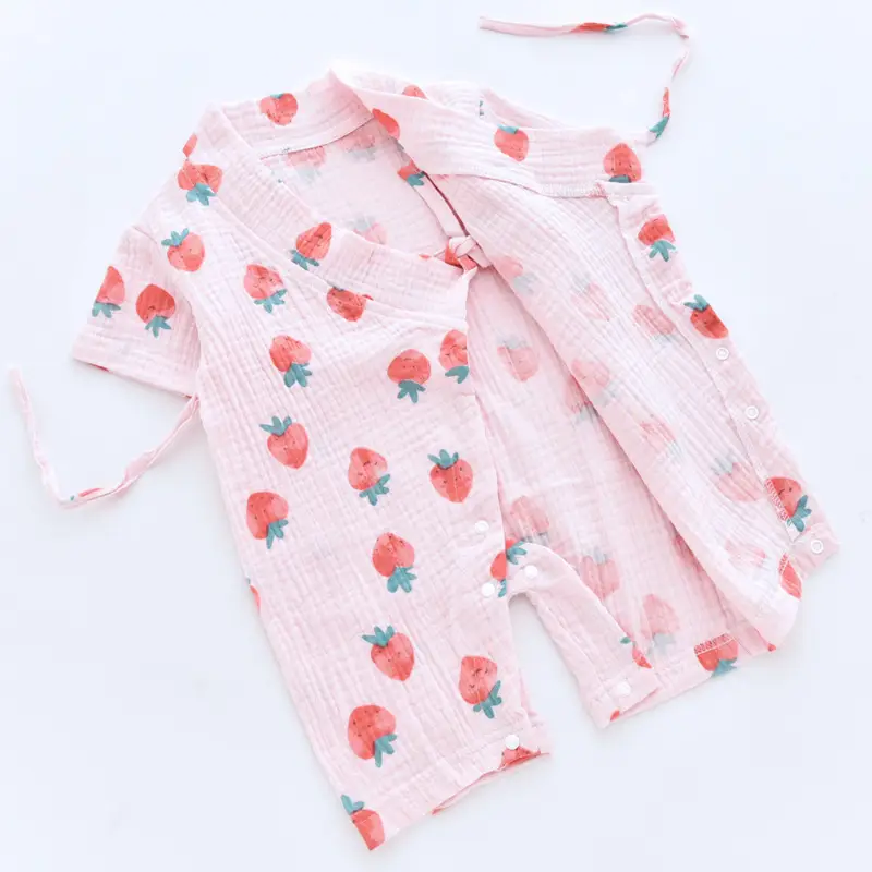 Baby Pajamas Set with Strawberries, Pineappels, Dinosaur & Bunnies - Image 2