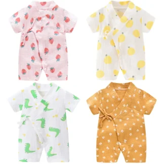 Baby Pajamas Set 4 Colors Cotton Summer Warm
