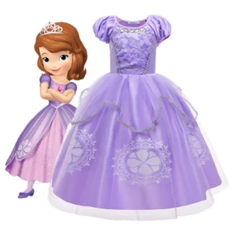 Sophia Princess Purple Tulle Dress for Girls