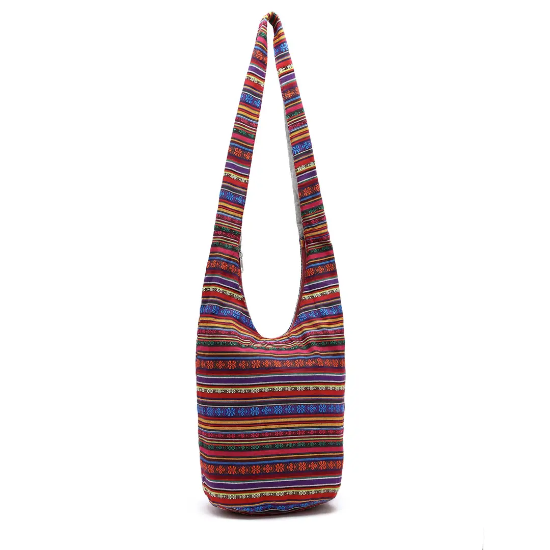 Women Ethnic Printed Linen Shoulder Bag