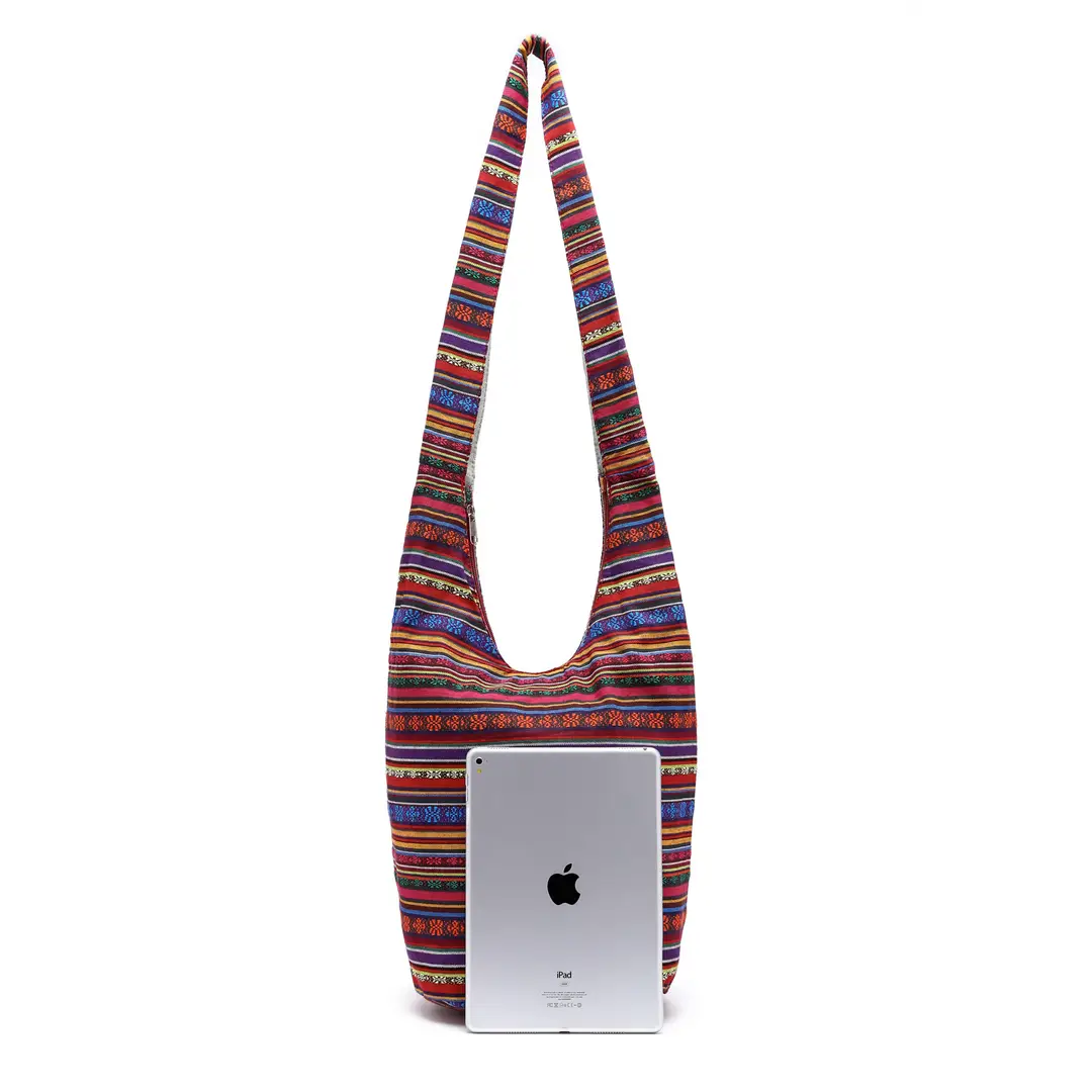 Women Ethnic Printed Linen Shoulder Bag - Image 2