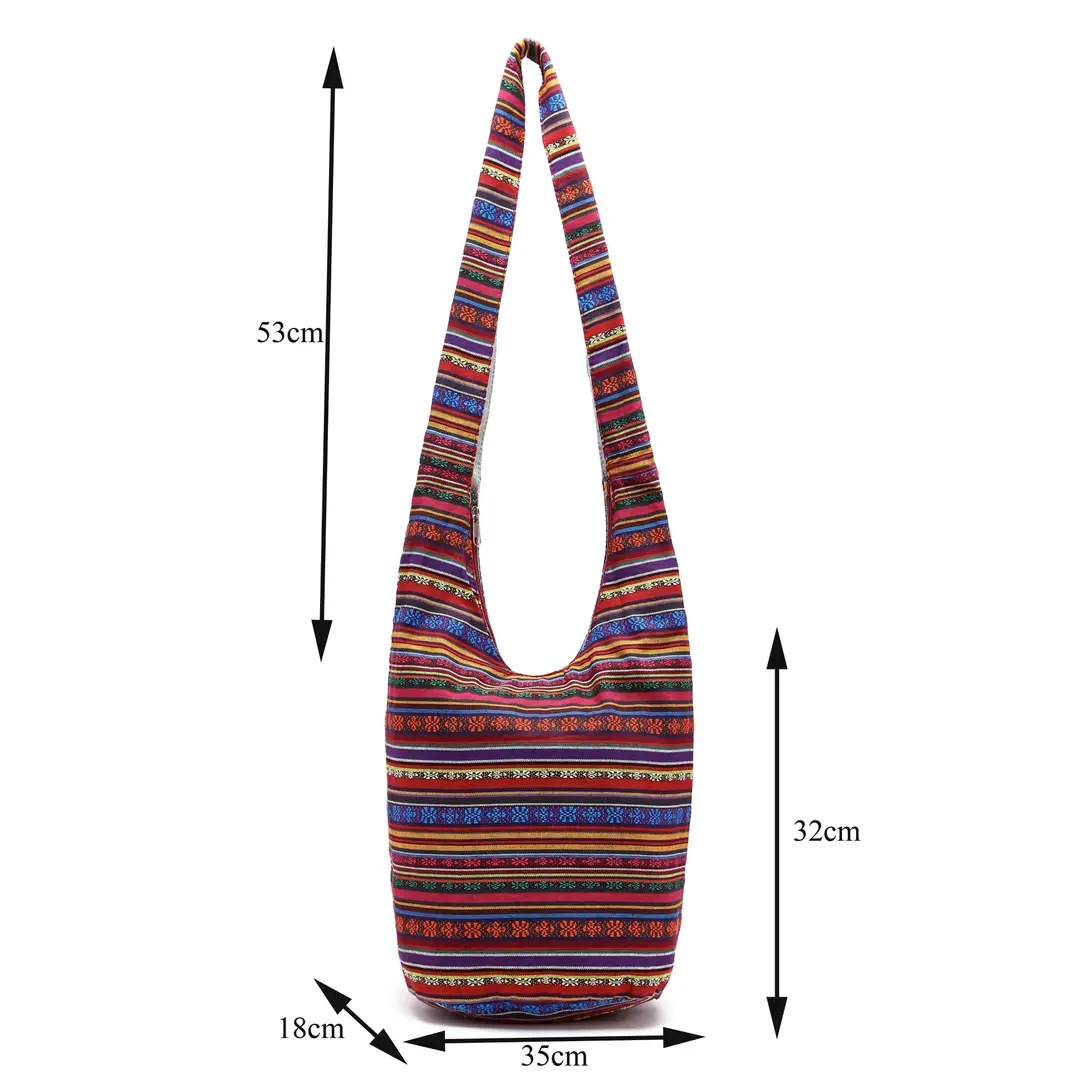 Women Ethnic Printed Linen Shoulder Bag - Image 4