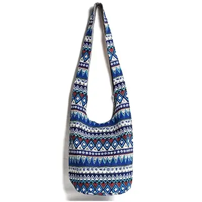 Women Ethnic Printed Linen Shoulder Bag - Image 7