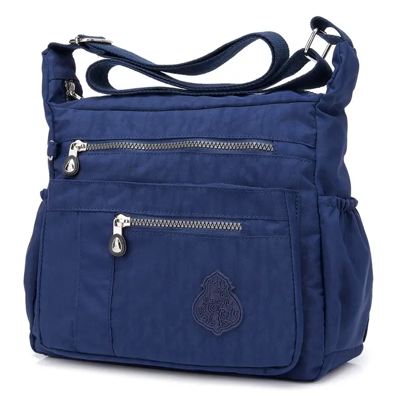 Women's Cross-body Nylon Bag Dark Blue Water-resistant Daily Use - Image 6