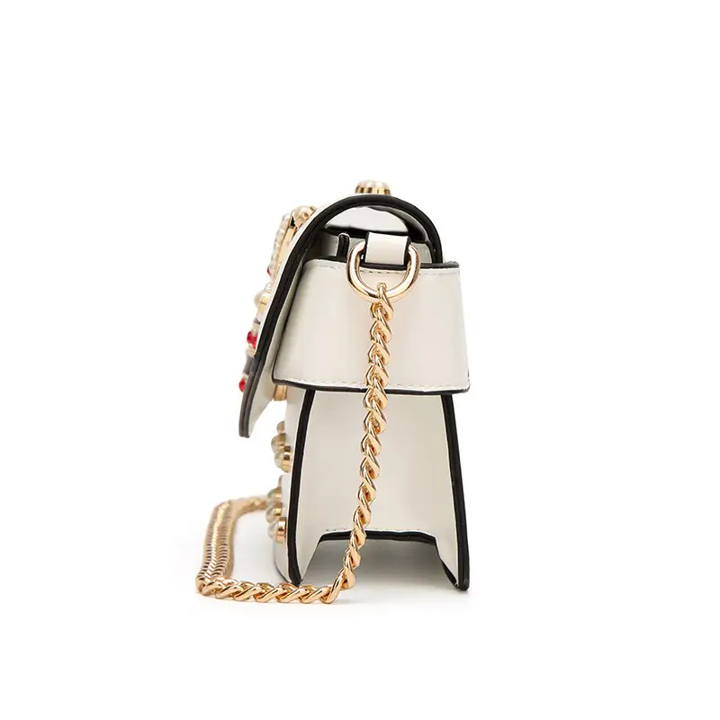 White Pearl Bee Shoulder Bag for Women - Image 4