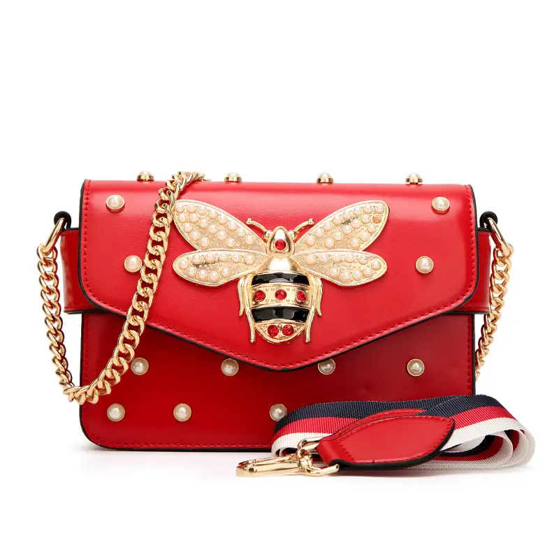 White Pearl Bee Shoulder Bag for Women - Image 6