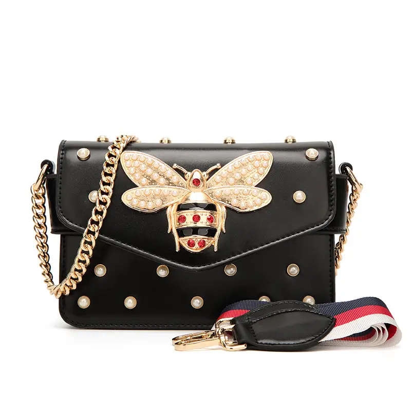 White Pearl Bee Shoulder Bag for Women - Image 7