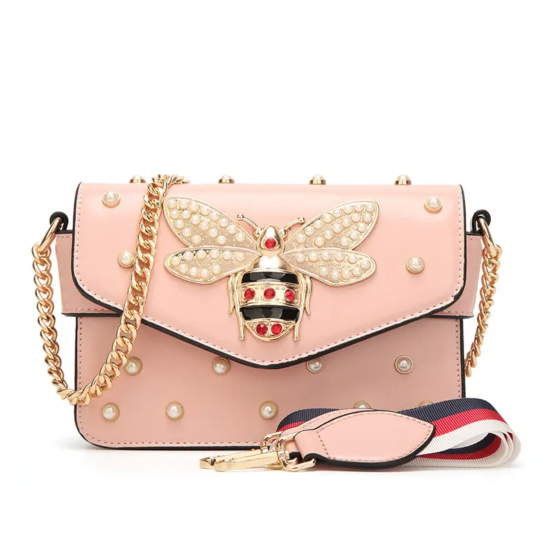 White Pearl Bee Shoulder Bag for Women - Image 8
