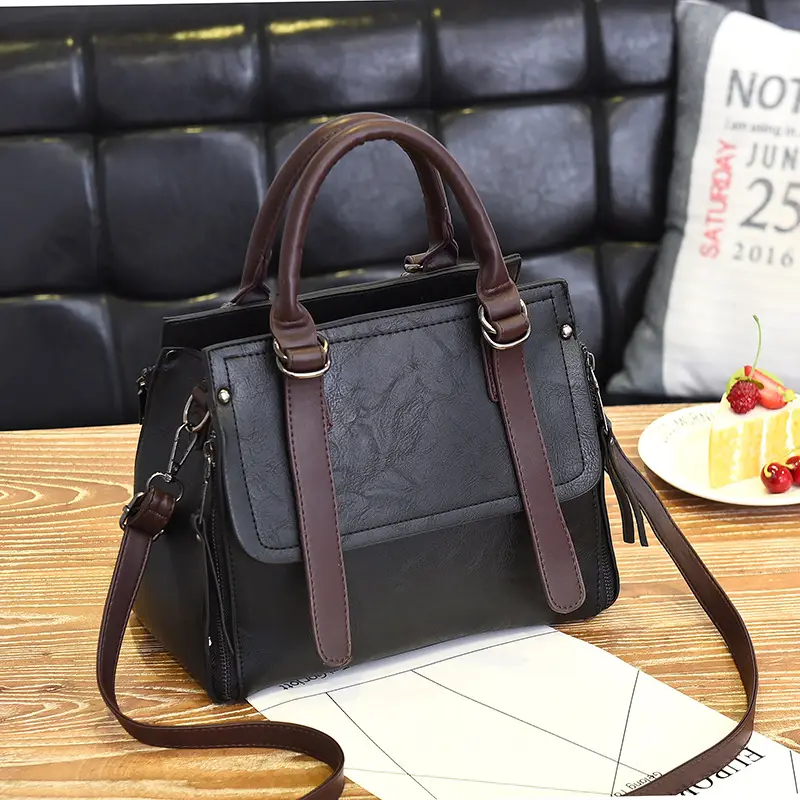 Trendy Orange Boston Handbag for Women - Image 7