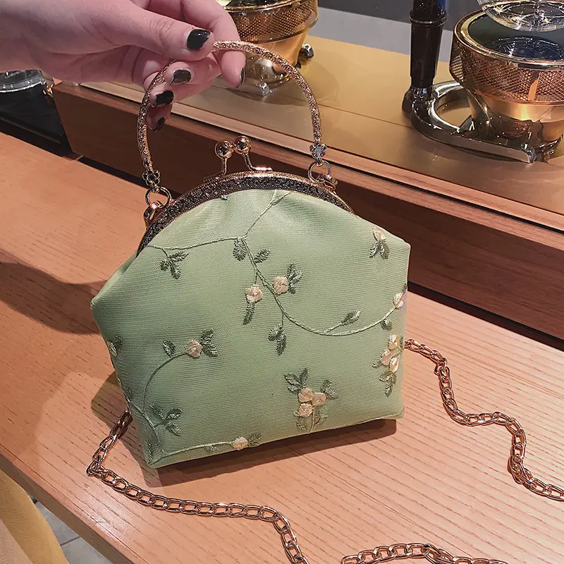White Floral Embroidered Crossbody Bag for Women - Image 7