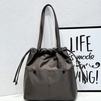 Sophisticated Tan Nylon Shoulder Bag for Women