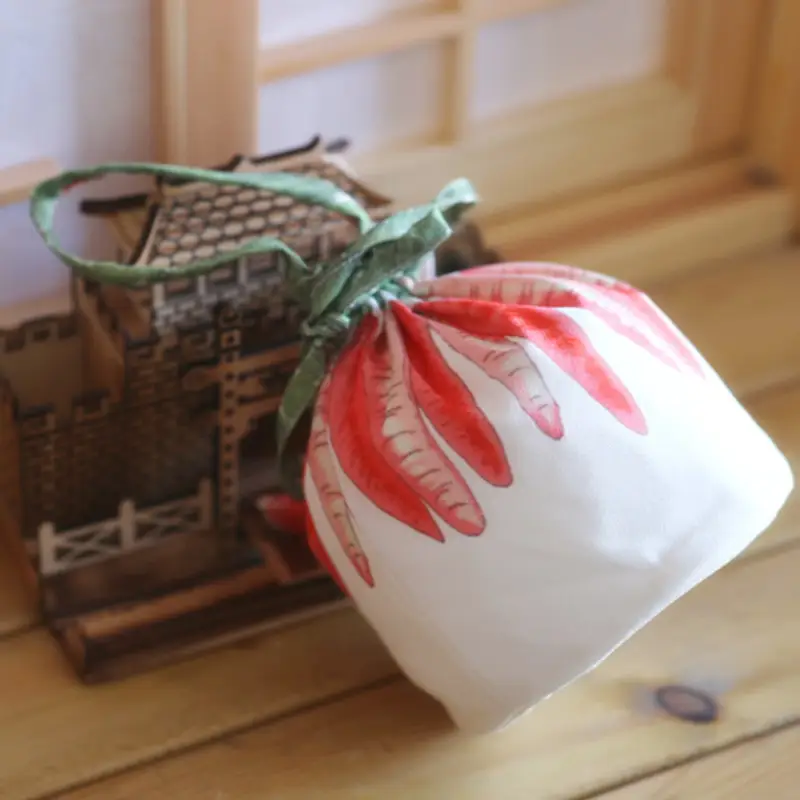 Red Floral Crane Handbag for Women - Image 2