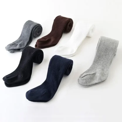 Baby Girls Ribbed Cotton Pantyhose