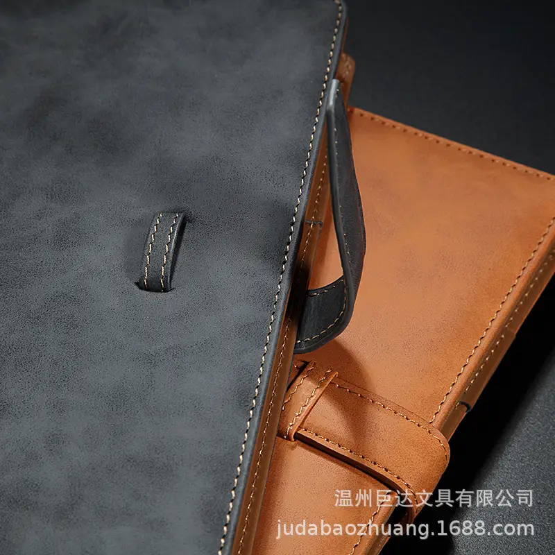 Imitation Leather Notebook A5 B5 Business Diary with Buckle - Image 3