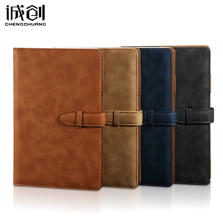 Imitation Leather Notebook A5 B5 Business Diary with Buckle - Image 5