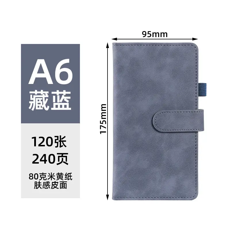 A5 Sky Blue Leather Notebook with Pen Gift Set - Image 7