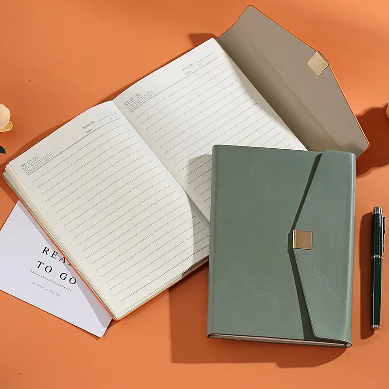 Chinese Red A5 Business Gift Notebook Set with Pen - Image 4