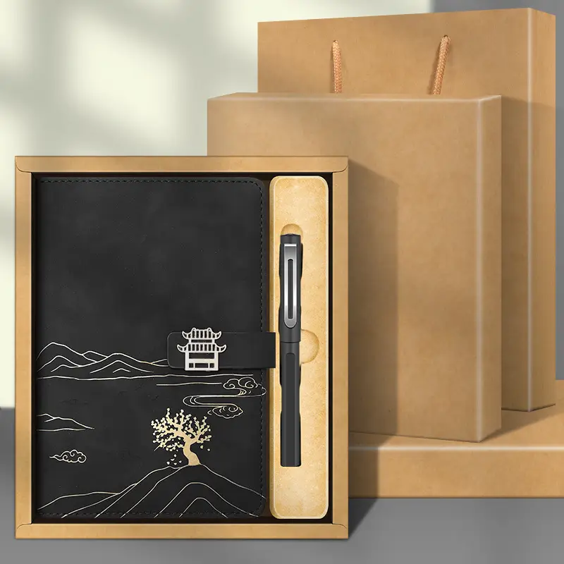 Green Mountain Themed Notebook Set with Pen & Refill Ink - Image 5