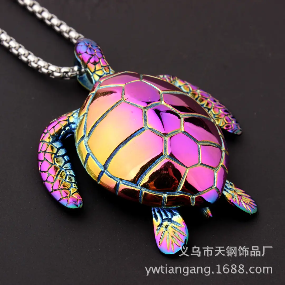 Trendy Turtle Pendant Necklace Stainless Steel Daily Wear - Image 5