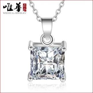 Silver Plated Geometric Star Pendant for Women