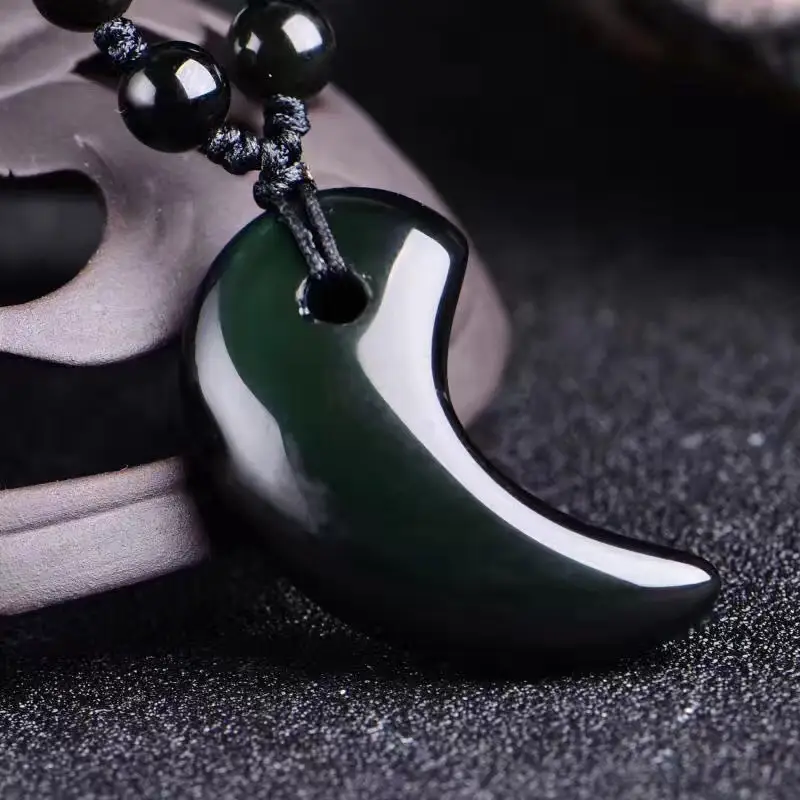Women's Red Eye Obsidian Tai Chi Pendant - Image 4