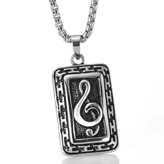 Retro Stainless Steel Pendant Necklace for Daily Wear